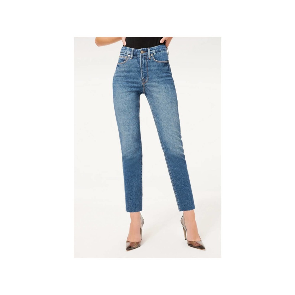 NWT Good American Good Classic Raw Hem Hi-Rise Size 0/25
